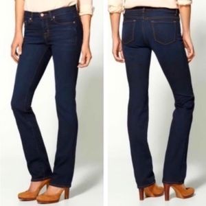 J Brand low rise straight leg blue jeans dark wash size 27